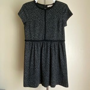 Punk Goth Babydoll Animal Print Back Zip Dress Size 14